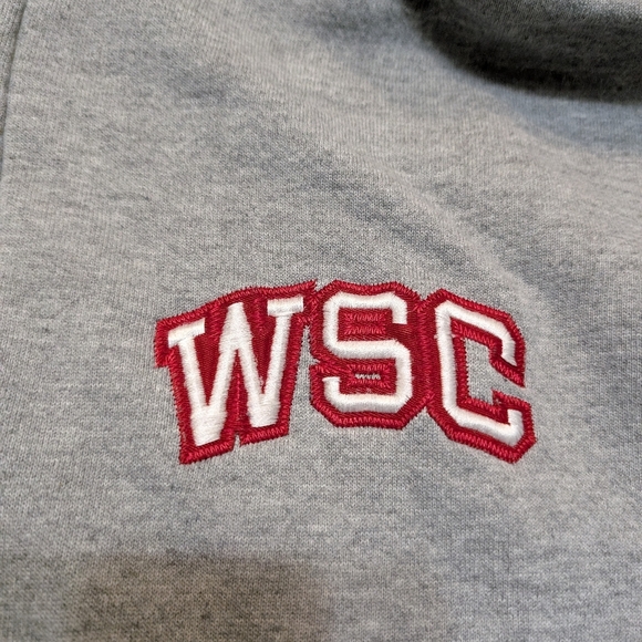 VTG Jansport WSU Cougars Hoodie Full Zip Gray Flaws USA Made Mens XL - Picture 4 of 11